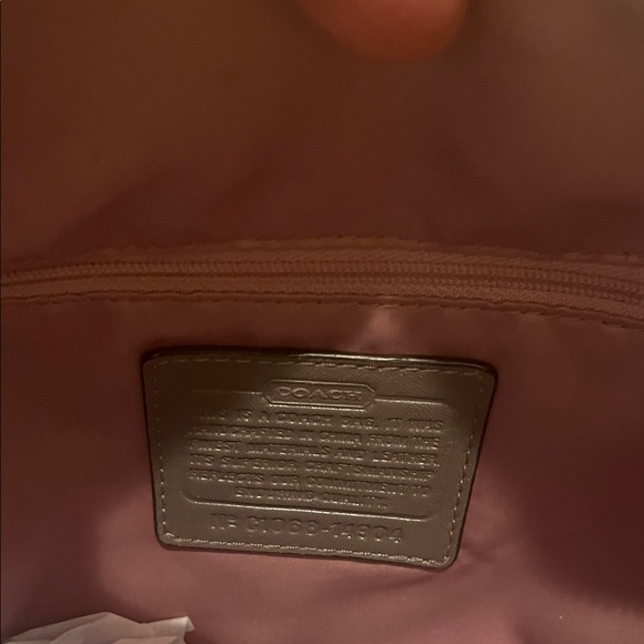 COACH Shimmery Taupe Signature Logo Shoulder Bag/Crossbody - Picture 9 of 14